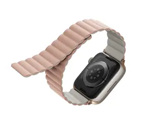 Uniq REVIX Reversible Magnetic řemínek pro Apple Watch 41 & 40 & 38mm - BLUSH (růžovo-béžová)