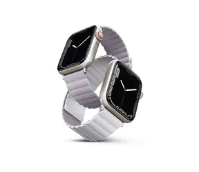 Uniq REVIX Reversible Magnetic řemínek pro Apple Watch 41 & 40 & 38mm - LILAC (fialovo-bílá)