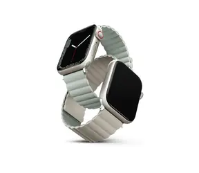 Uniq REVIX Reversible Magnetic řemínek pro Apple Watch 41 & 40 & 38mm - SAGE (šedozeleno-béžová)