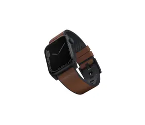 Uniq Straden voděodolný kožený řemínek pro Apple Watch 45 & 44 & 42mm hnědá