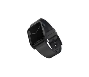 Uniq Straden voděodolný kožený řemínek pro Apple Watch 45 & 44 & 42mm šedá