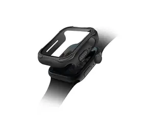 Uniq Torres antimikrobiální ochranné pouzdro s 9H tvrzeným sklem pro Apple Watch 40mm - MIDNIGHT (černá)