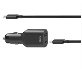 Hama 200010 USB-C napájecí adaptér do auta 1m černá / 70W / 3A 