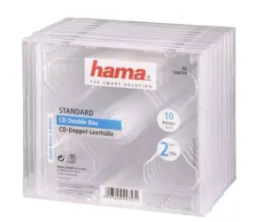 Hama 44753 CD obal Standard Double, 10 ks průhledná 