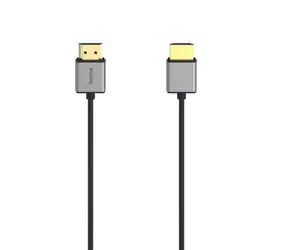 Hama 205449 HDMI kabel High Speed 8K 1.5 m černo-stříbrná / Ultra slim / pozlacené konektory 