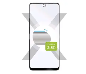 FIXED Ochranné tvrzené sklo Full-Cover pro Motorola Moto E32s černá / lepení přes celý displej