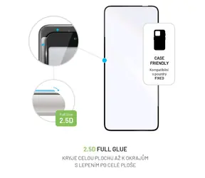 FIXED Ochranné tvrzené sklo Full-Cover pro Motorola Moto E22s černá / lepení přes celý displej