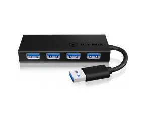 Icy Box IB-AC6104-B černá / USB Hub / 4x USB-A 3.0 