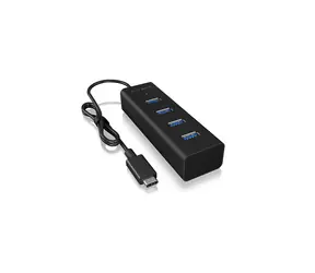 Icy Box IB-HUB1409-C3 černá / USB-C rozbočovač / 4x USB 3.0 A 