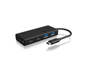 Icy Box IB-HUB1426-CPD černá / USB-C rozbočovač / 2x USB 3.0 A / 2x USB 3.0 C