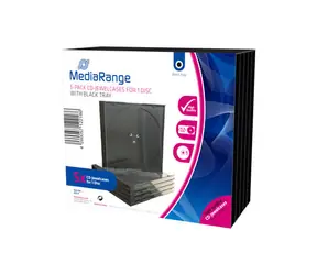 MediaRange BOX31 obal na CD/DVD černá / 5ks 