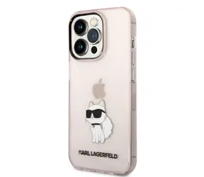 Karl Lagerfeld IML Choupette NFT Zadní Kryt pro Apple iPhone 14 Pro růžová