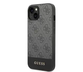 GUESS 4G Stripe Zadní Kryt pro Apple iPhone 14 Plus šedá