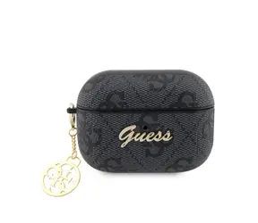 GUESS 4G Script Heart PC/PU Pouzdro pro Apple Airpods Pro 2 černá