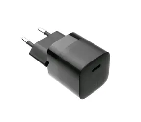 FIXED Mini Set síťové nabíječky s USB-C výstupem a USB-C/USB-C kabel 20W 1 m černá / PD