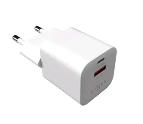 FIXED Mini Síťová nabíječka s USB-C a USB výstupem 20W bílá / PD&QC 3.0