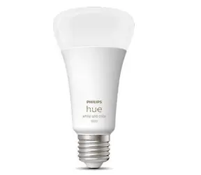 Philips Hue LED žárovka E27 RGBW 13 / chytrá LED žárovka / 1600 lm / 2000-6500 K / stmívatelná / bílá a barevná