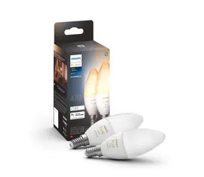 Philips Hue LED žárovka E14 7W bílá / chytrá LED žárovka / 470 lm / 2200-6500 K / stmívatelná / 2ks