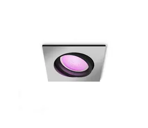 Philips Hue WACA Centura podhledové LED svítidlo hranaté GU10 5.7W hliník / 350lm / 2000-6500K / RGB / IP20