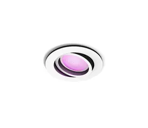 Philips Hue WACA Centura podhledové LED svítidlo kulaté GU10 5.7W hliník / 350lm / 2000-6500K / RGB / IP20