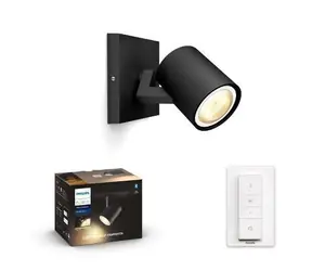 Philips Hue WA Runner bodové LED svítidlo GU10 5W černá / 350lm / 2200-6500K / IP20 / ovladač