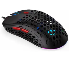 Endorfy LIX Plus černá / optická / drátová / herní / 19000 dpi / PAW3370 / 6 tlačítek / RGB / Kailh GM8.0 / USB / 1.8m