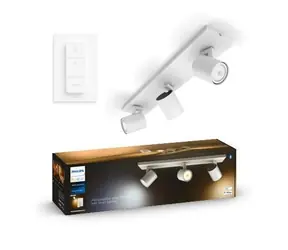Philips Hue WA Runner bodové LED svítidlo 3x GU10 5W bílá / 350lm / 2200-6500K / IP20 / ovladač