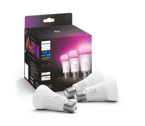 Philips Hue WACA sada 3x žárovka LED E27 A60 6.5W / chytrá LED žárovka / 806 lm / 2000-6500 K / stmívatelná / 3ks