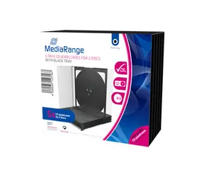 MediaRange BOX31-2 CD Jewelcase obal pro 2 disky černá (5ks)