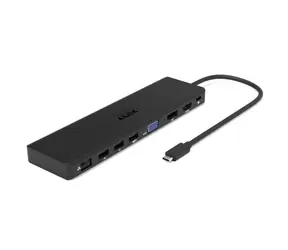PORT CONNECT Dokovací stanice 11v1 / 1x USB-C 3.1 / 2x USB-A 3.0 / 2x USB-A 2.0 / 1x DisplayPort / 1x HDMI / 1x VGA / 1x