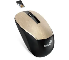 Genius NX-7015 zlatá / kancelářská myš / Optický senzor / USB / Symetrické / 1600 Dpi / Bezdrátová
