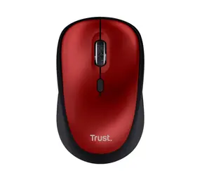 Trust YVI+ wireless mouse eco červená / bezdrátová optická myš / 1600 DPI / 4 tlačítka 