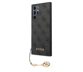 GUESS 4G Charms Zadní Kryt pro Samsung Galaxy S23 Ultra šedá