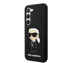 Karl Lagerfeld Liquid Silicone Ikonik NFT Zadní Kryt pro Samsung Galaxy S23+ černá