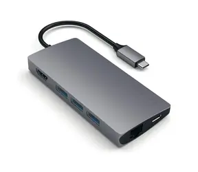 Satechi USB-C multimédia adaptér / HDMI / LAN / MicroSD / PD 60 W