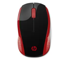 HP 200 červená  / bezdrátová myš / optická / 1000 dpi / USB