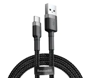 Baseus CATKLF-CG1 kabel USB-A na USB-C 2m černo-šedá / 2A 