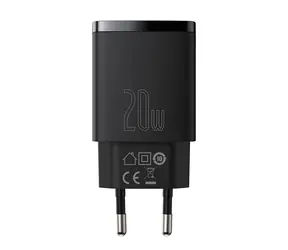 Baseus CCXJ-B01 Compact rychlonabíječka černá / USB + USB.C / 20W