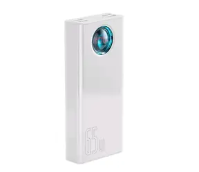 Baseus Amblight QC PowerBank 30000 mAh bílá / 65W / USB-C / + USB-C 100W kabel  