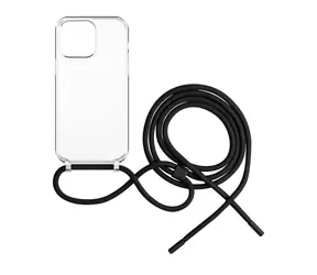 FIXED Pure Neck Pouzdro s černou šňůrkou na krk pro Apple iPhone 13 Pro Max