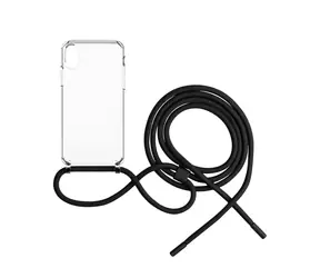 FIXED Pure Neck Pouzdro s černou šňůrkou na krk pro Apple iPhone XR