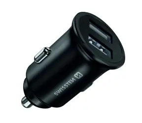 SWISSTEN CL adaptér do auta 2x USB-A černá / 20W