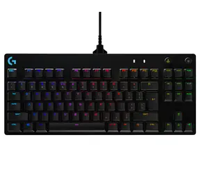 Logitech G Pro TKL černá / herní klávesnice / DE layout / USB / RGB Lightsync / GX Blue Clicky