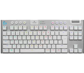 Logitech G915 TKL US Tactile stříbrná / bezdrátová herní klávesnice / Bluetooth / Lightspeed / RGB podsvícení