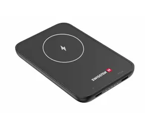 Swissten 22013970 5000 mAh černá / Power Bank / 12V / 2.22A / MagSafe / USB-C & bezdrátovénabíjení