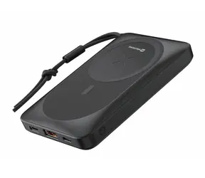 Swissten 22013971 10000 mAh černá / Power Bank / 12V / 2A / MagSafe / USB&USB-C & bezdrátovénabíjení