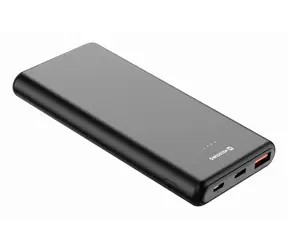 Swissten 22013912 10000 mAh černá / Power Bank / 12V / 3A / USB-C & USB & micro-USB