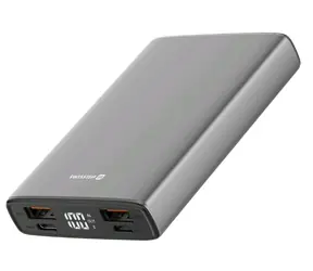 Swissten 22013915 10000 mAh černá / Power Bank / 12V / 3A / USB-C & USB & micro-USB