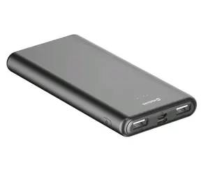 Swissten 22013960 10000 mAh šedá / PoSwissten 22013912 10000 mAh černá / Power Bank / 12V / 3A / USB-C & USB & micro-USB