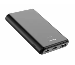 Swissten 22013910 5000 mAh šedá / Power Bank / 5V / 2.1A / USB-C & USB & micro-USB